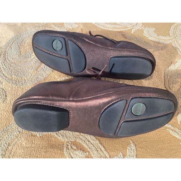 Me Too Oxfords Copper Leather Metallic Lace Up Sneakers New Wave Size 8.5M - Picture 6 of 8